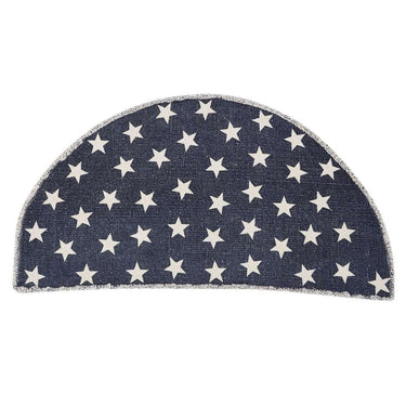 Antique Navy Star Rug Half Circle 16.5x33 VHC Brands - The Fox Decor